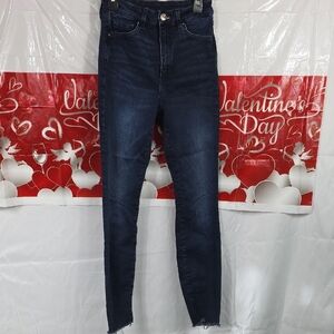 & Denim Super Skinny High Waisted Women's Dark Blue Jeans W25 (W528)